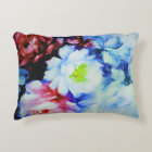 Feather Brushed Watercolor Roses Throw Pillow