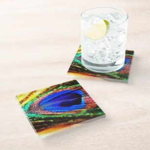 Feather by Shirley Taylor Glass Coaster