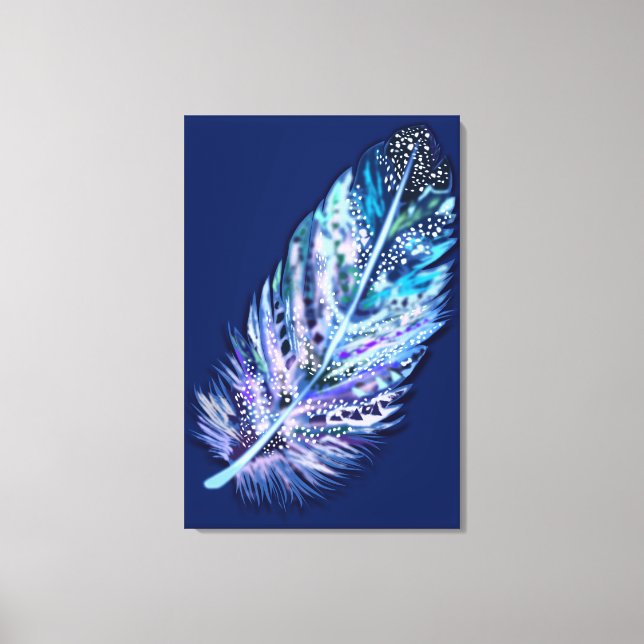 Feather Canvas Print - Your Colours (Front)