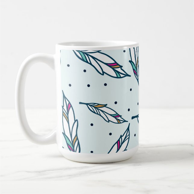 Feather & Dot Mug (Left)