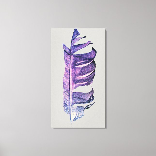 Feather drawing fine art original illustration canvas print (Front)