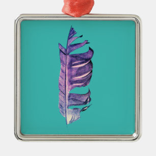 Feather drawing fine art original illustration metal tree decoration