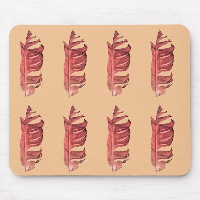 Feather drawing fine art original illustration mouse mat (Front)