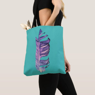 Feather drawing fine art original illustration tote bag
