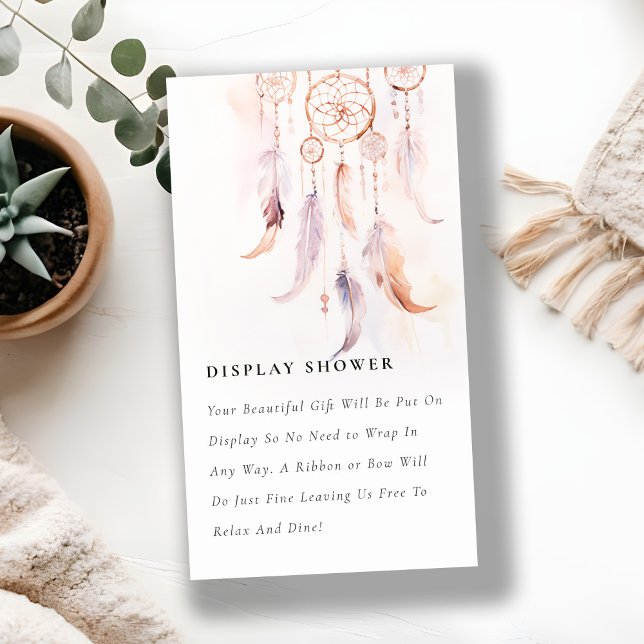 Feather Dreamcatcher Display Shower Baby Shower Enclosure Card (Creator Uploaded)