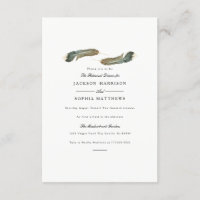 Feather Duo | Watercolor Wedding Invite
