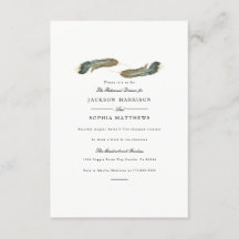 Feather Duo | Watercolor Wedding Invite