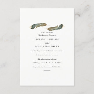 Feather Duo | Watercolor Wedding Invite