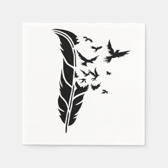 feather & Eagle Napkin (Front)