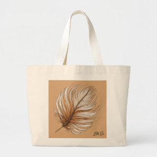 "Feather Elegance Tote Bag"