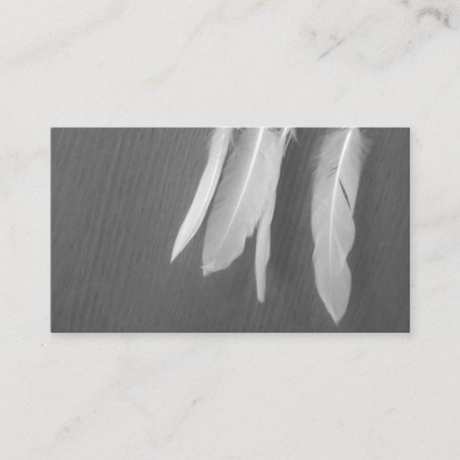 Feather Feathers Lace Sepia Grunge Business Cards (Front)