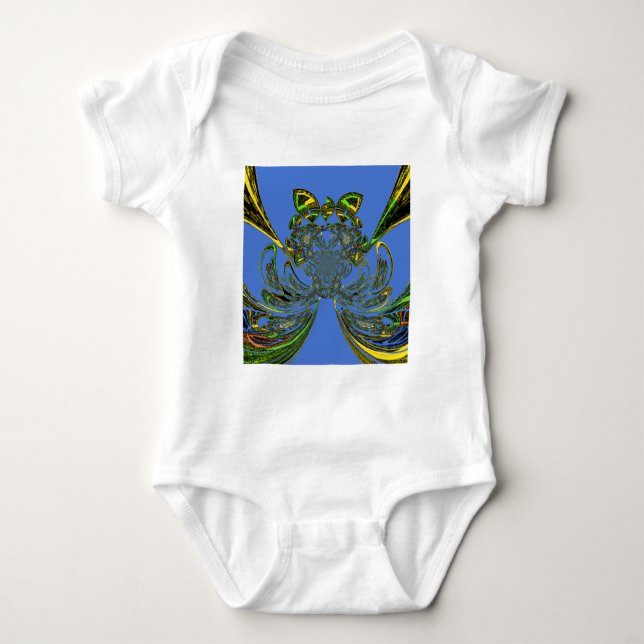 Feather Fish Baby Bodysuit (Front)