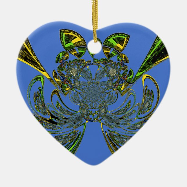 Feather Fish Ceramic Tree Decoration (Front)