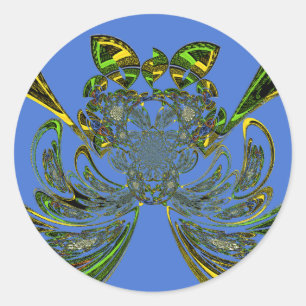 Feather Fish Classic Round Sticker