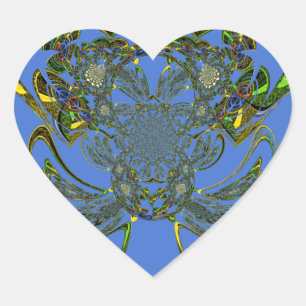 Feather Fish Heart Sticker