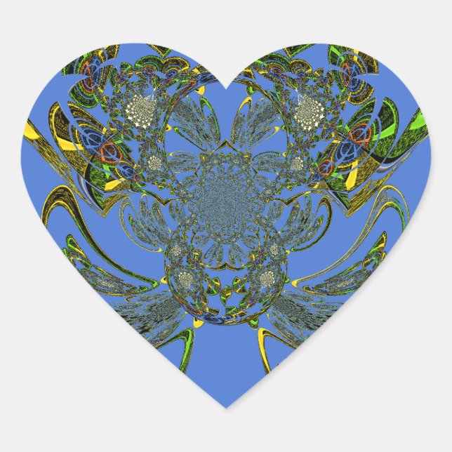 Feather Fish Heart Sticker (Front)