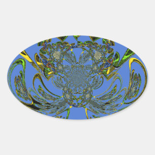 Feather Fish Oval Sticker