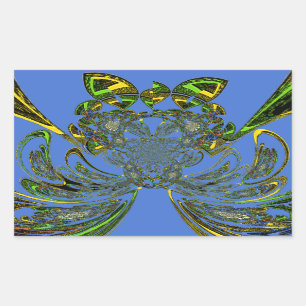 Feather Fish Rectangular Sticker