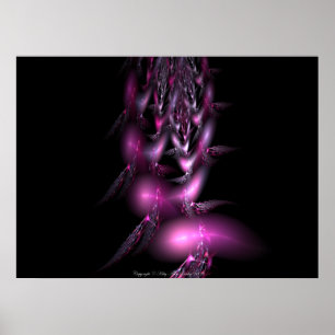 Feather Flight in Pinks by Kitty Ann Poster