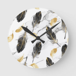 "Feather Flow Wall Clock" Round Clock