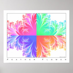 Feather Flower Poster