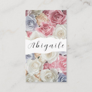 Feather Flower Vector Seamless Vintage Floral Bus Business Card