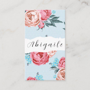 Feather Flower Vector Seamless Vintage Floral Bus Business Card