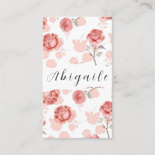 Feather Flower Vector Seamless Vintage Floral Bus Business Card
