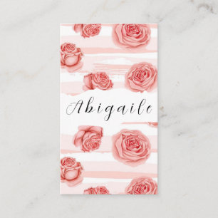 Feather Flower Vector Seamless Vintage Floral Business Card