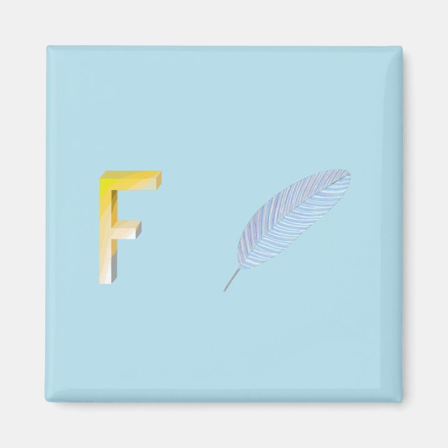 Feather Fridge Magnet (Front)