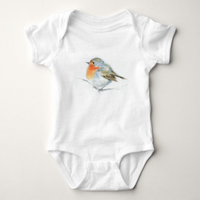 Feather Friend Baby Bodysuit (Front)
