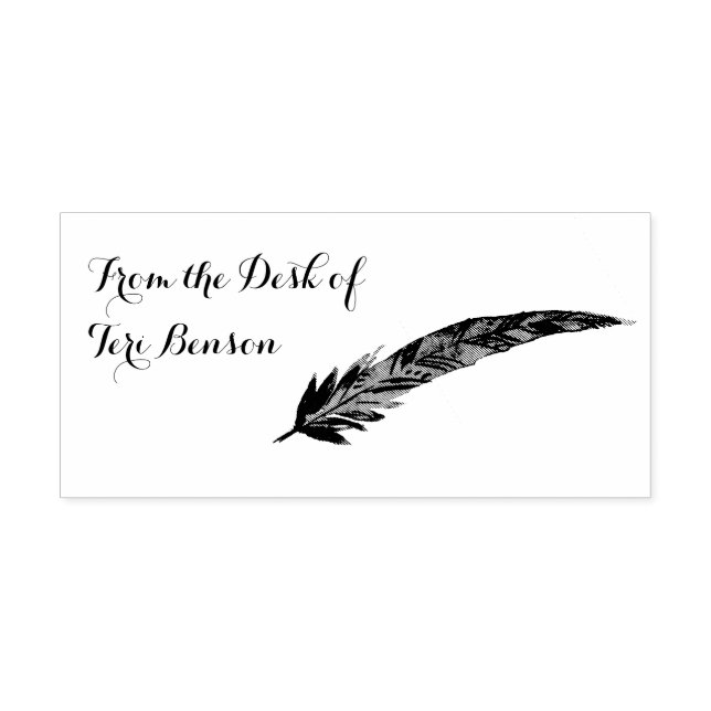 Feather From the Desk of Rubber Stamp - Boho (Imprint)