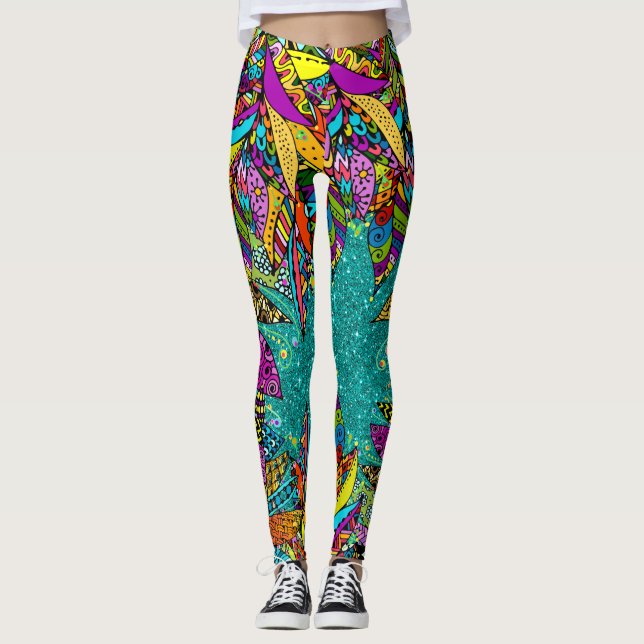 Feather Fun Pop Fashion 4 Leggings (Front)