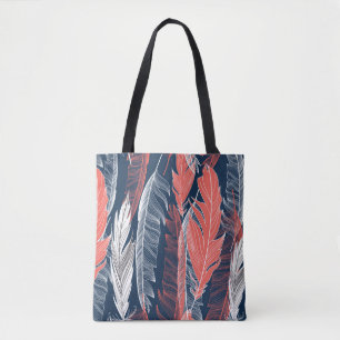 Feather Graphics, Beautiful Seamless Pattern. Tote Bag