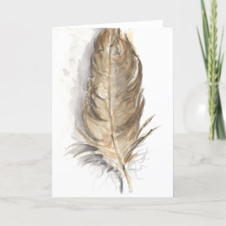 "Feather" greeting card
