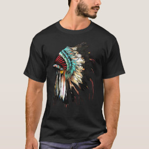 Feather Headdress Native American Indian Headdress T-Shirt