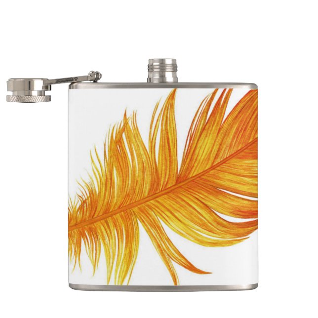 Feather Hip Flask (Opened)