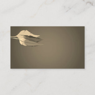 Feather, Leaf, Nature, Yoga, Business Cards