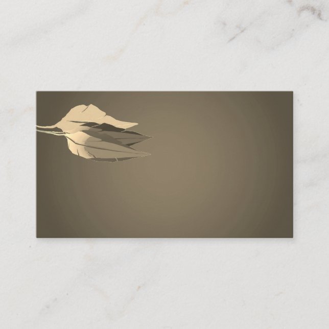 Feather, Leaf, Nature, Yoga, Business Cards (Front)