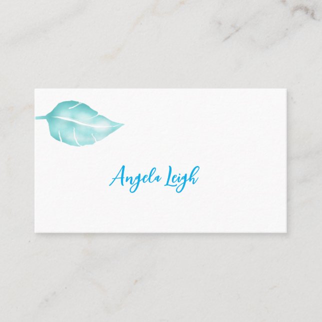 Feather, Leaf, Nature, Yoga, Business Cards (Front)