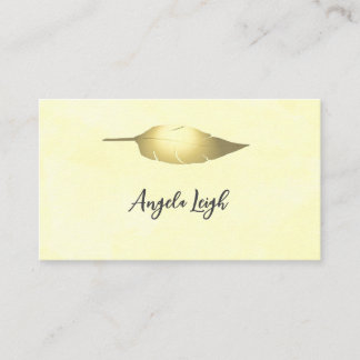 Feather, Leaf, Nature, Yoga, Business Cards