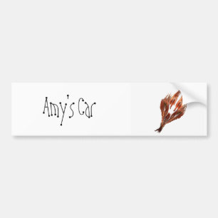feather logo icon, Amy's Car Bumper Sticker