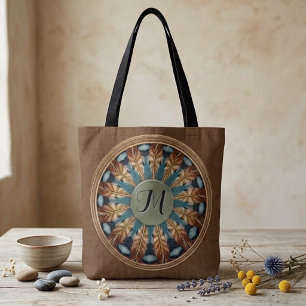 Feather Mandala Tote Bag