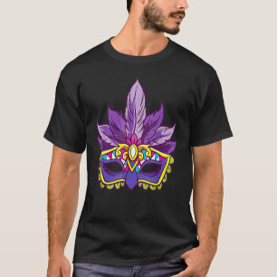 Feather Mask Carnival Mardi Gras  New Orleans Part T-Shirt