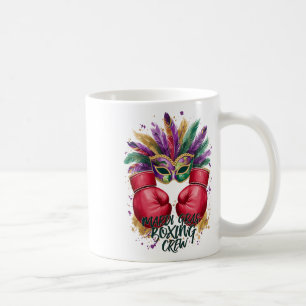 Feather Masquerade Mardi Gras Festive Boxing Glove Coffee Mug
