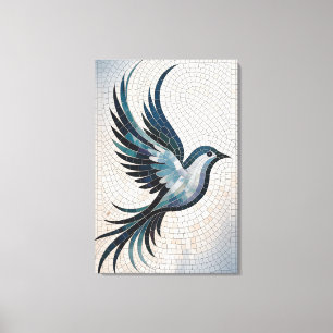 Feather Mosaic - Elegant Bird Canvas Print