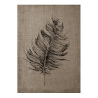 Feather no.1 with Faux Linen Taupe Art