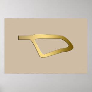 Feather of Maat Egyptian symbol Poster