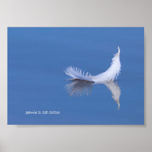 Feather on the water poster