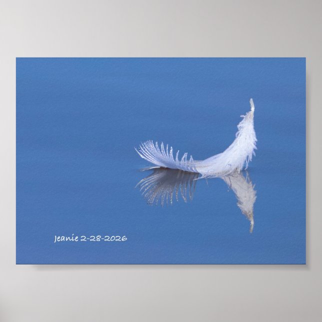Feather on the water poster (Front)